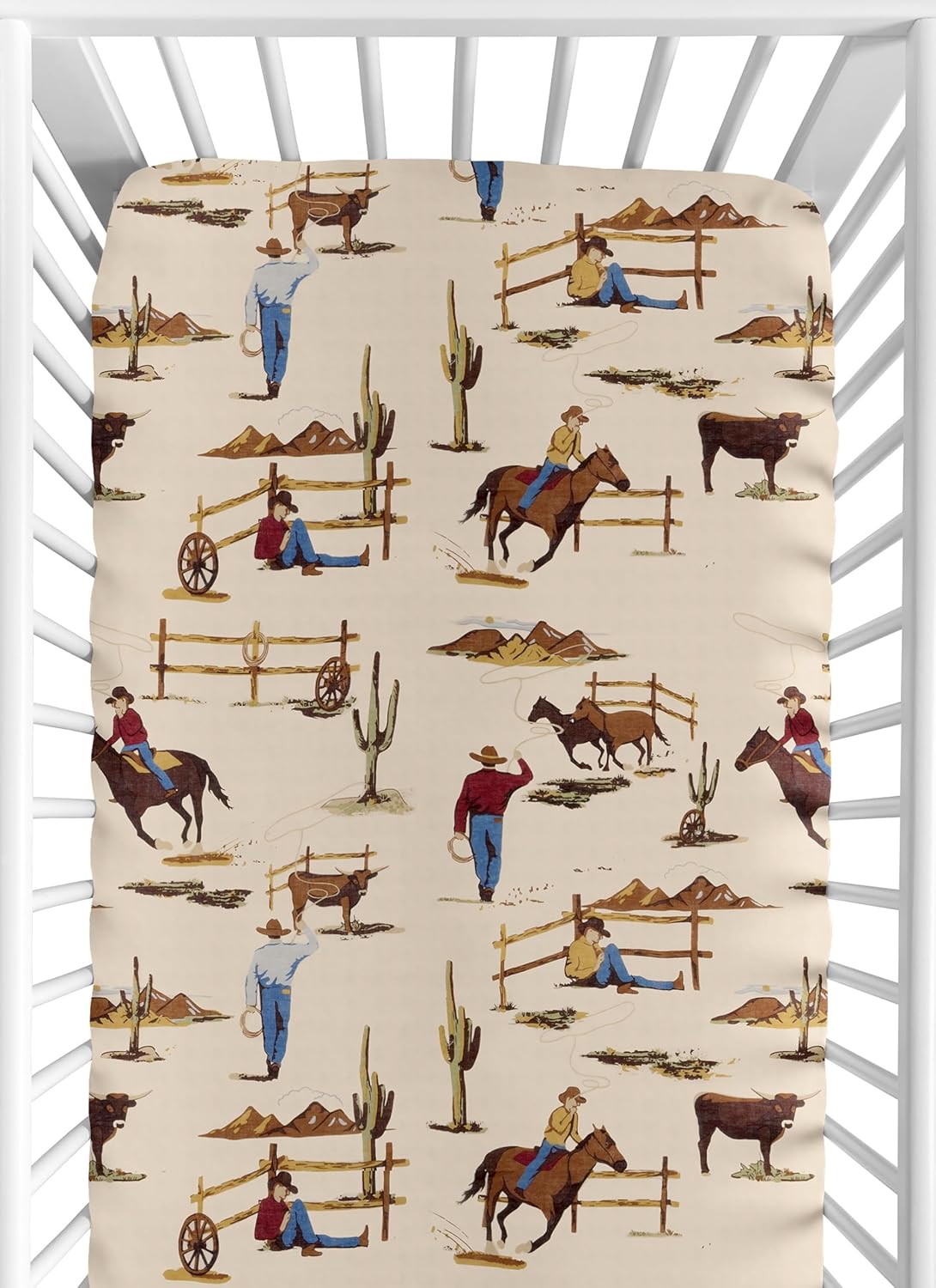 Sweet Jojo Designs Western Cowboy Crib Sheet Set 2 Pack
