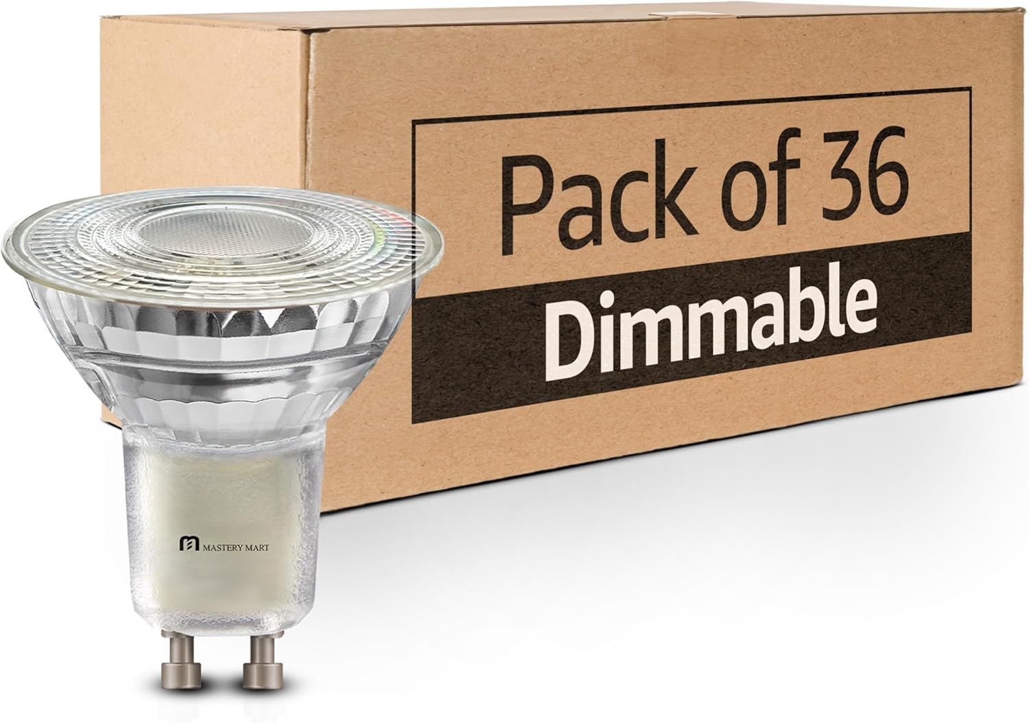MASTERY MART 36 Pack Dimmable GU10 LED Bulbs