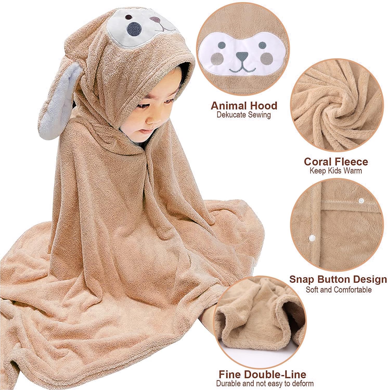 Visen Premium Hooded Towel for Kids 28x55 Inch