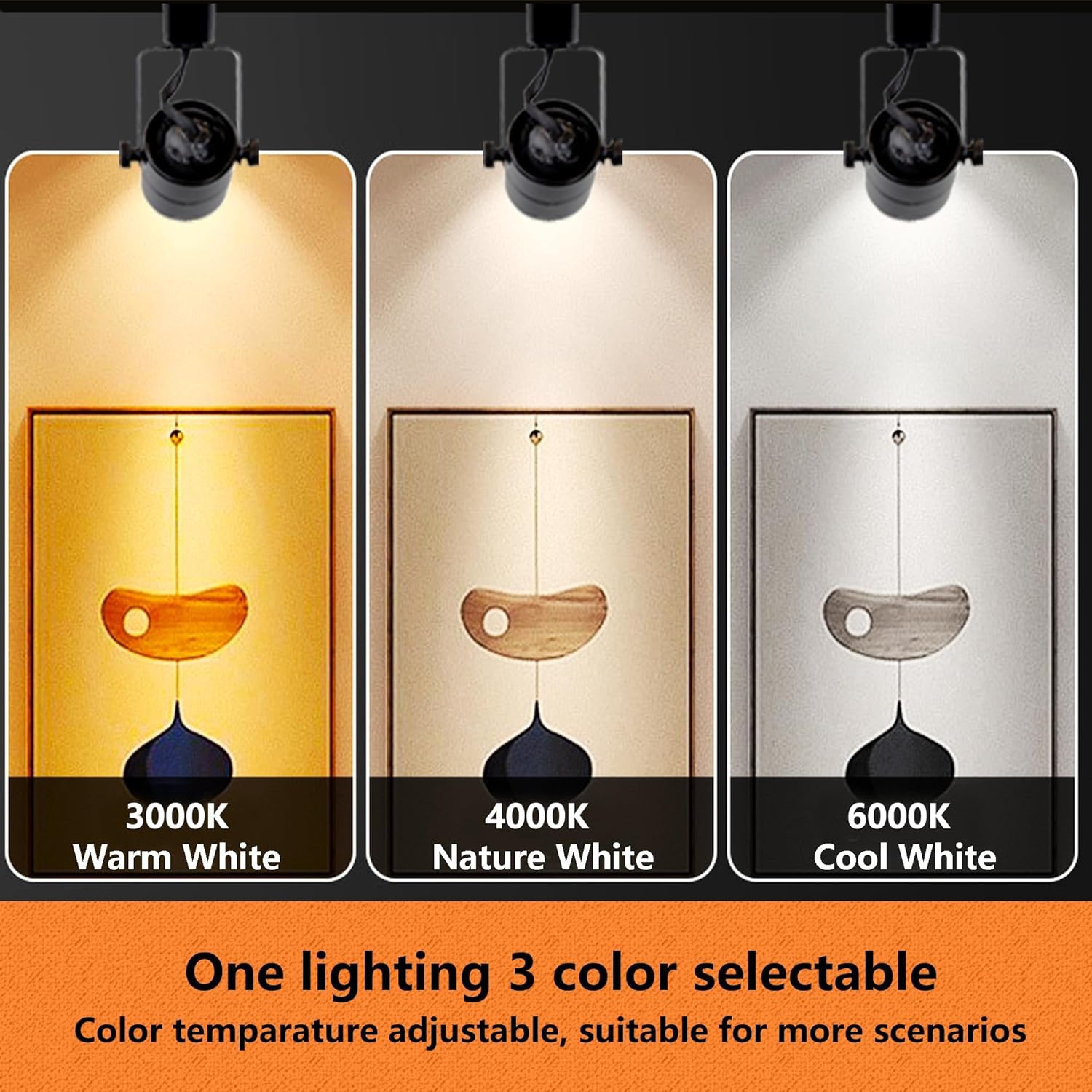 Yuemegou 10W Dimmable LED Track Light Heads 3CCT GU10