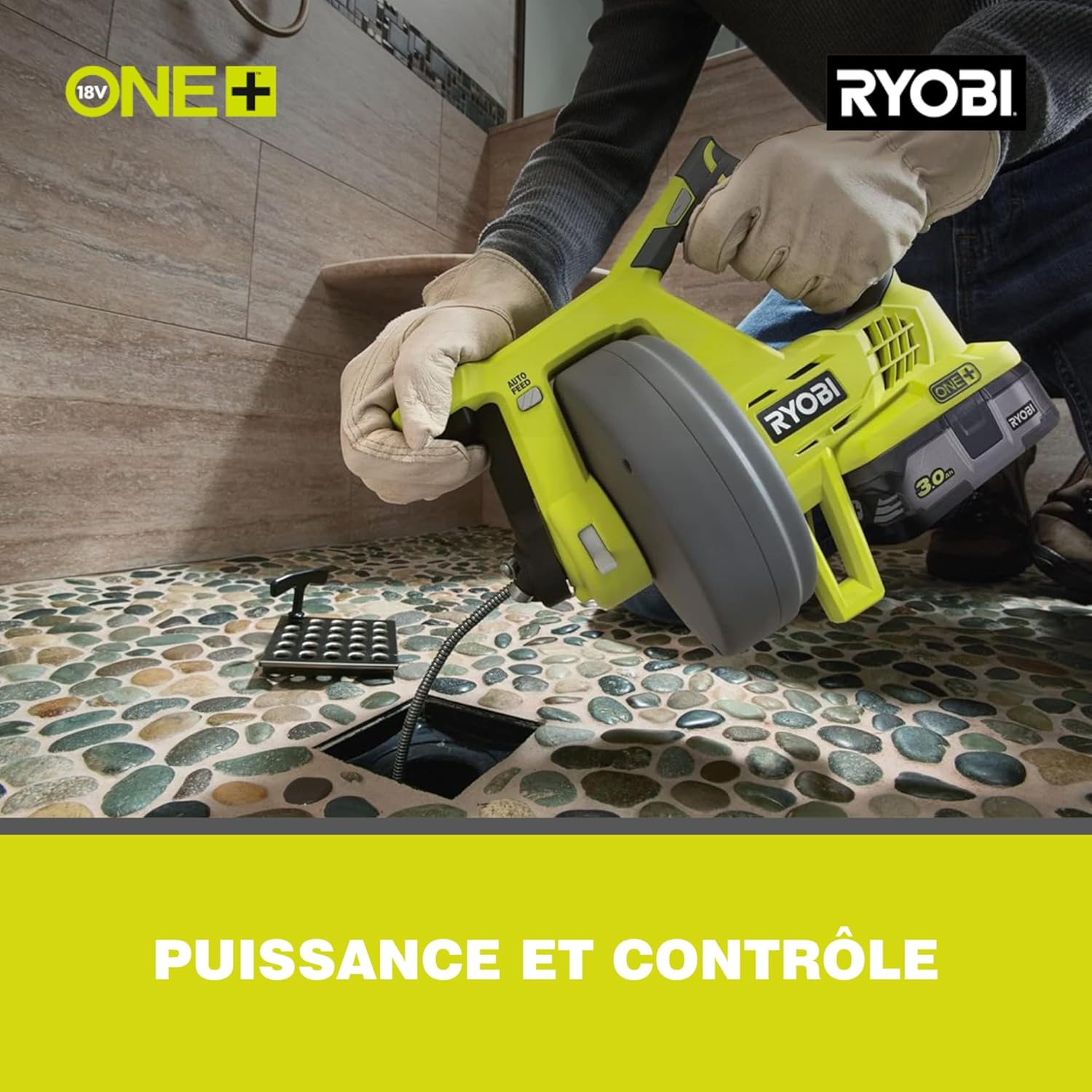 RYOBI ONE Cordless Drain Auger Bare Tool 1