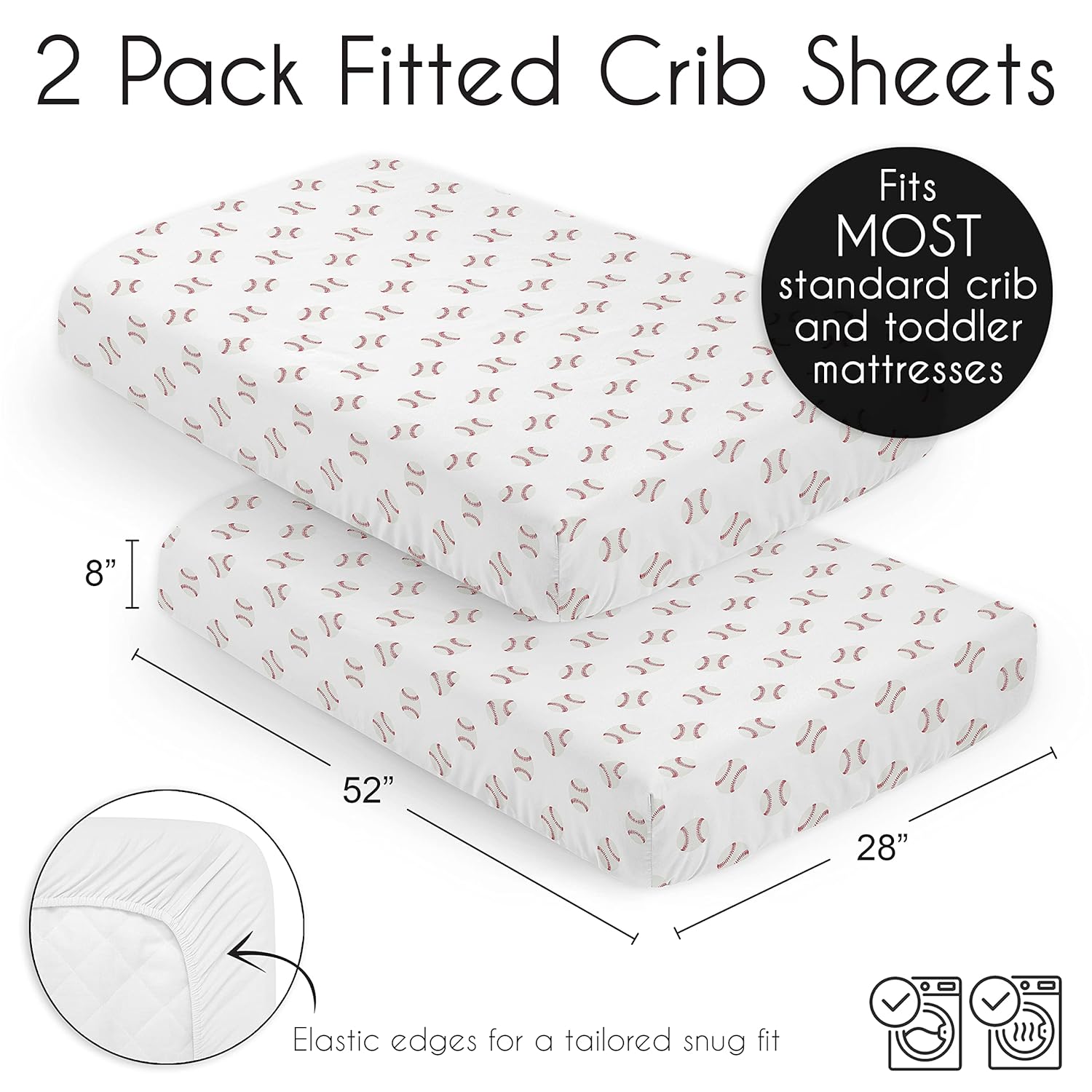 Sweet Jojo Designs Americana Sports Crib Sheet Set