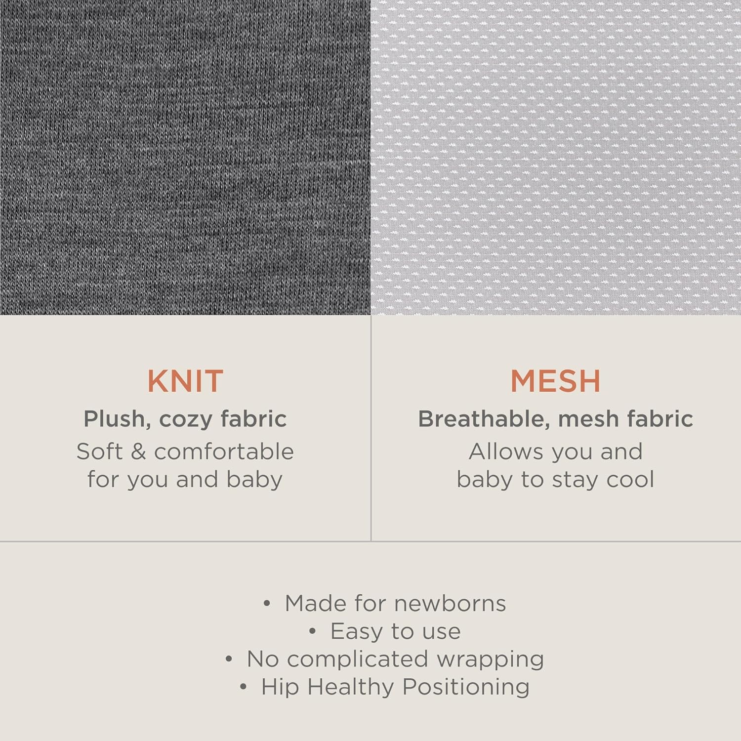 Ergobaby Embrace Cozy Newborn Baby Carrier Wrap Cream