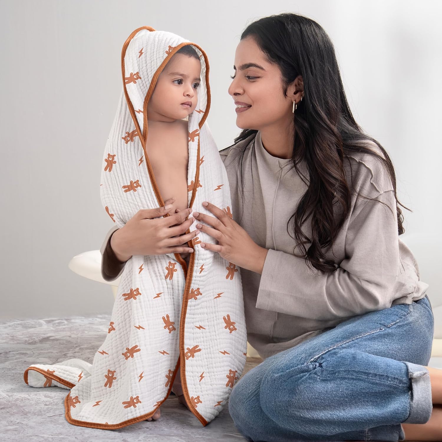 LILY O LAUREL Muslin Baby Towel Pack of 2