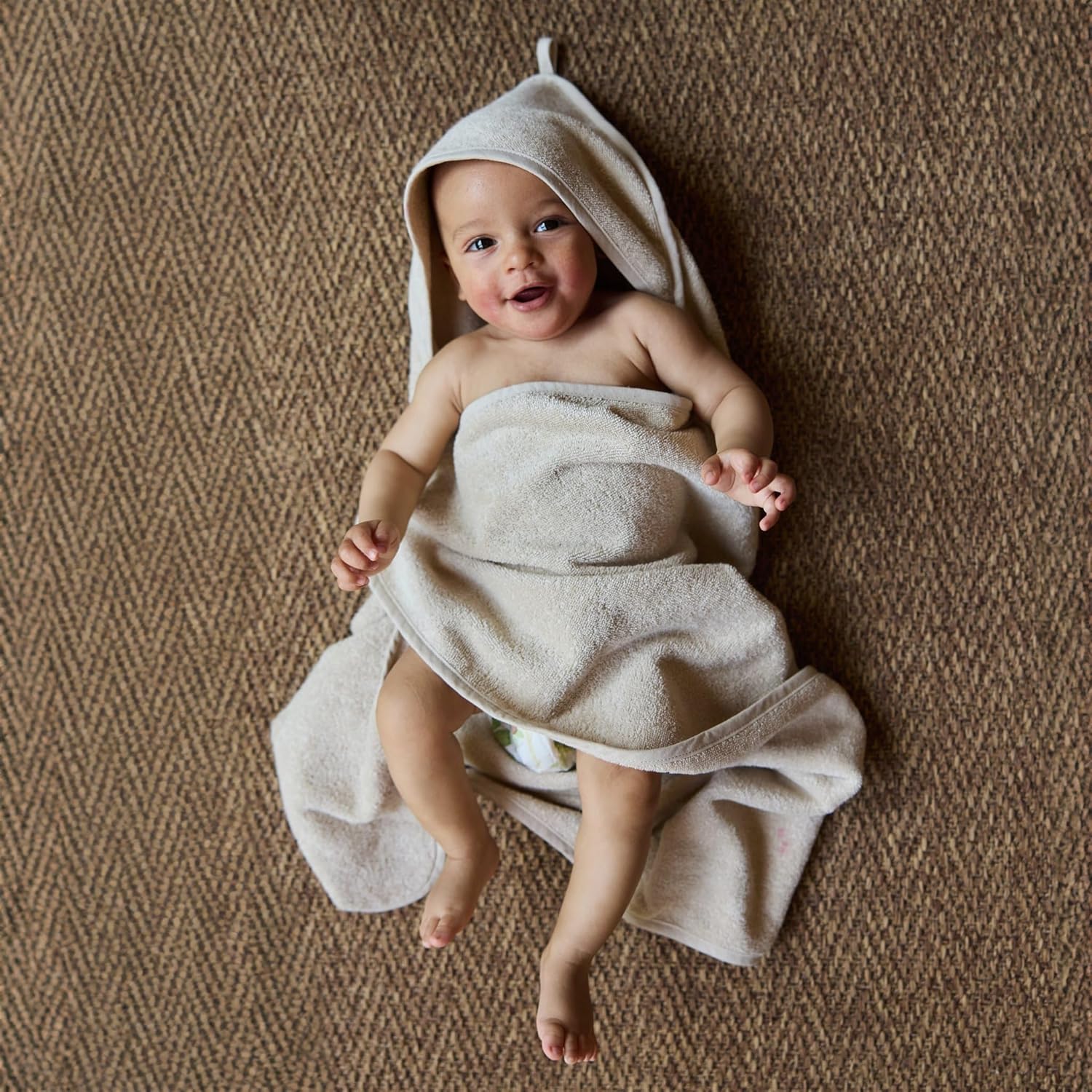 Huxie Baby Hooded Towel Organic Cotton 32 x 32