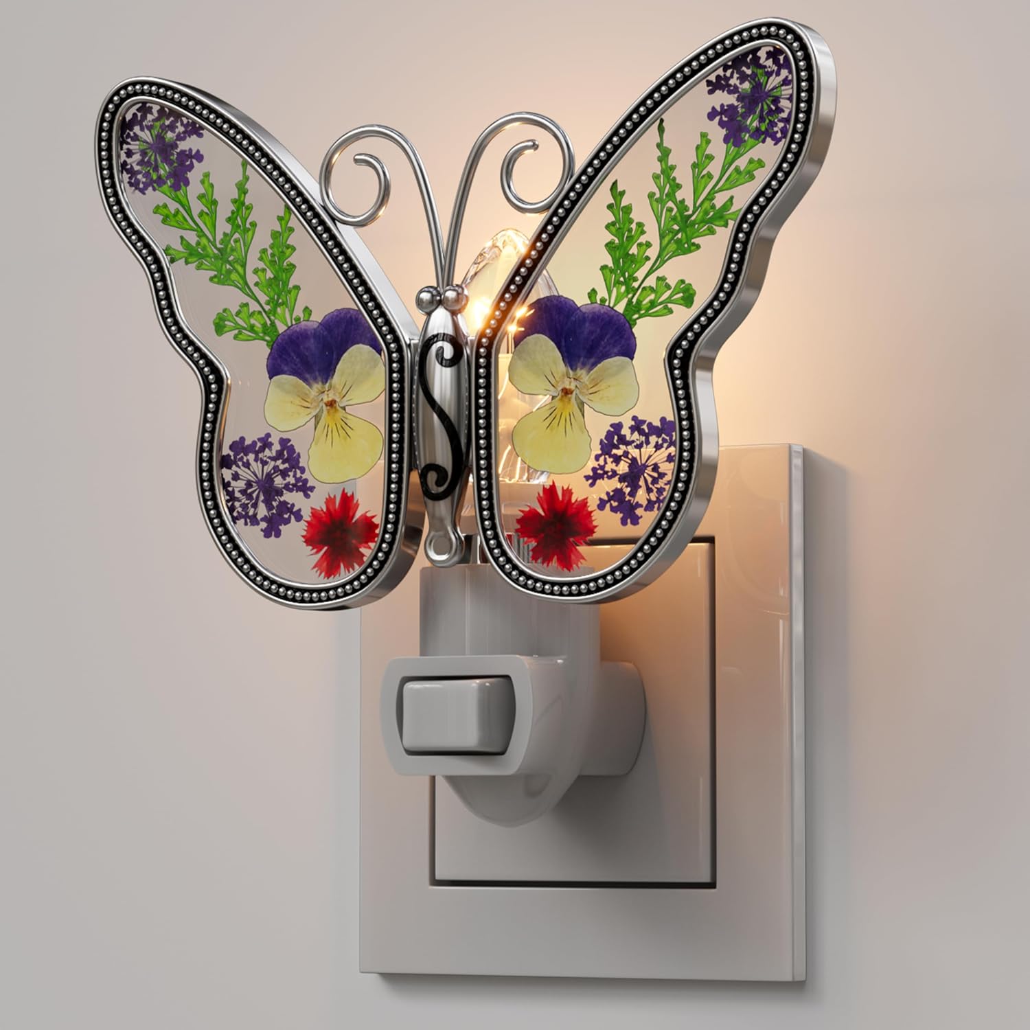 KYBOSAM Butterfly Night Light Wall Plug-In Decor