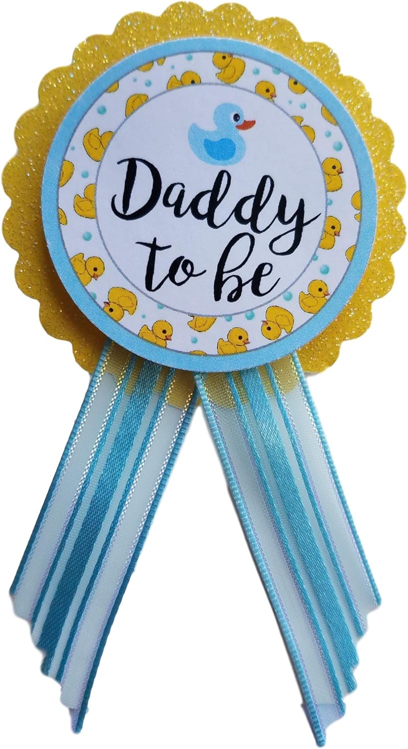 Mommy Daddy to Be Pin Duck Yellow Blue
