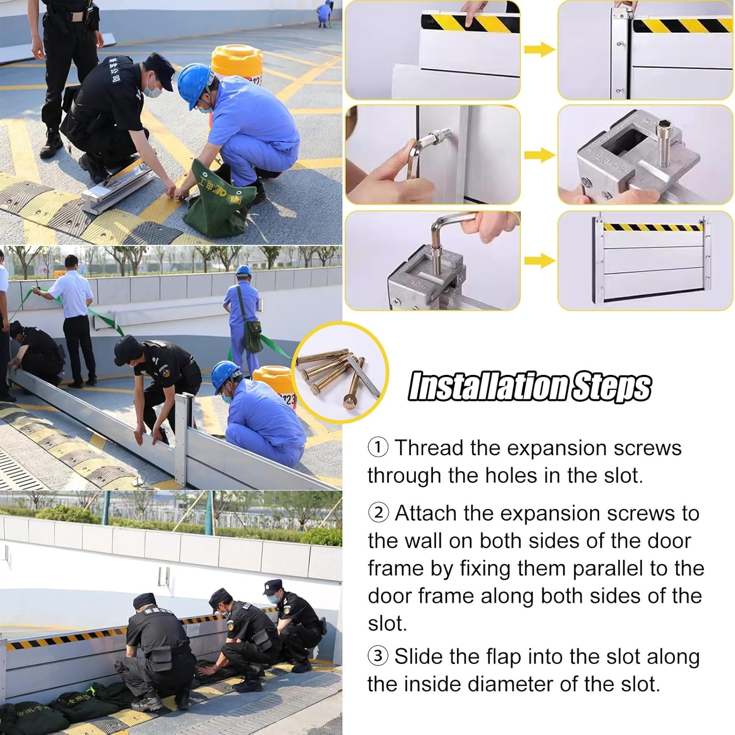 Flood Barrier Threshold Heavy Duty Doorway Water Stopper