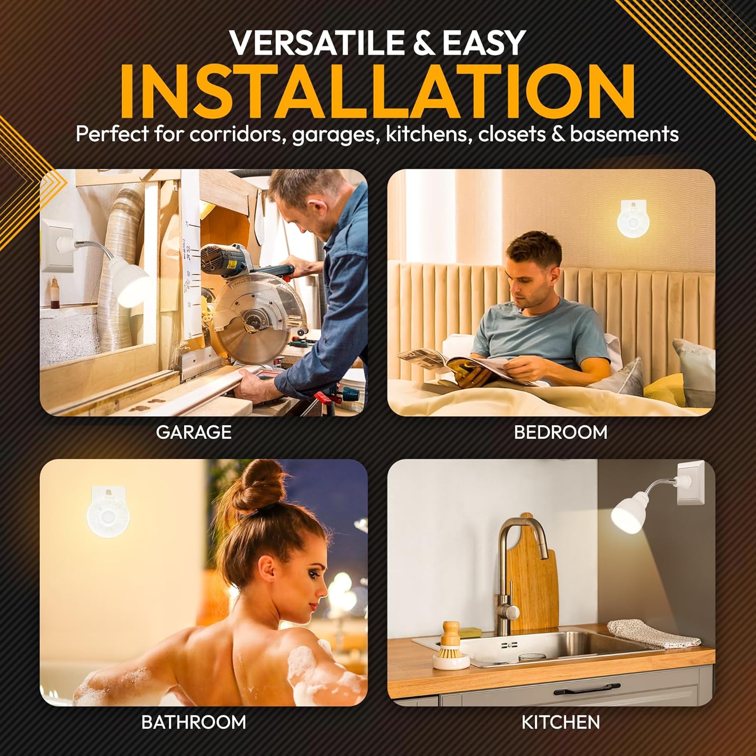 ShopN5 LED Motion Night Light with Flexible Neck