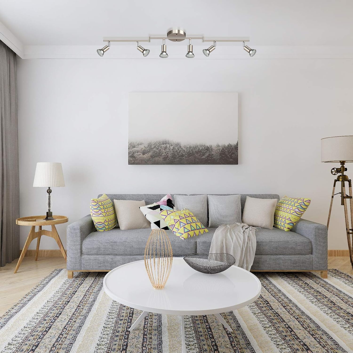 Ascher 6-Light LED Track Lighting Kit with Matte Nickel Finish 1