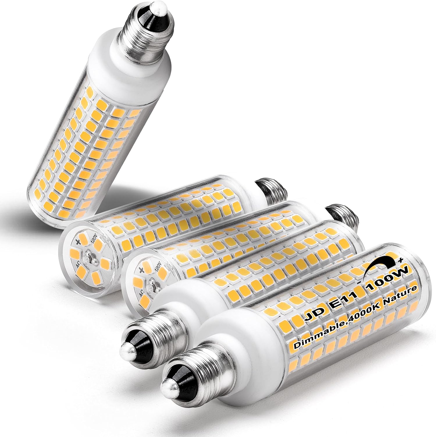 ALIDE JDE11 10W LED Candelabra Bulbs 4000K Dimmable 5Pack