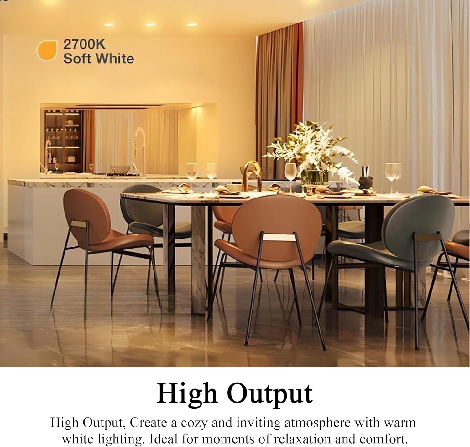 Lachesan PAR30 Halogen Flood Light Bulbs 6pcs 120V Dimmable 2700K Warm White