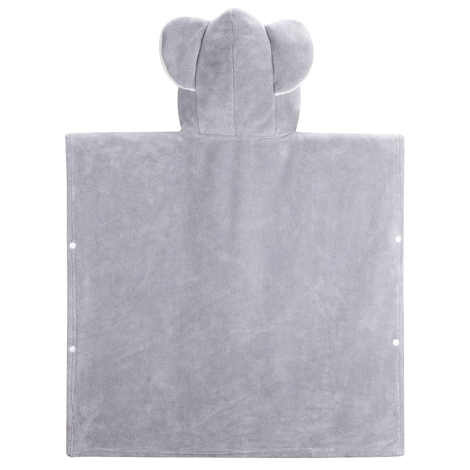 Bebamour Baby Bath Towel Set with Grey Elephant Design