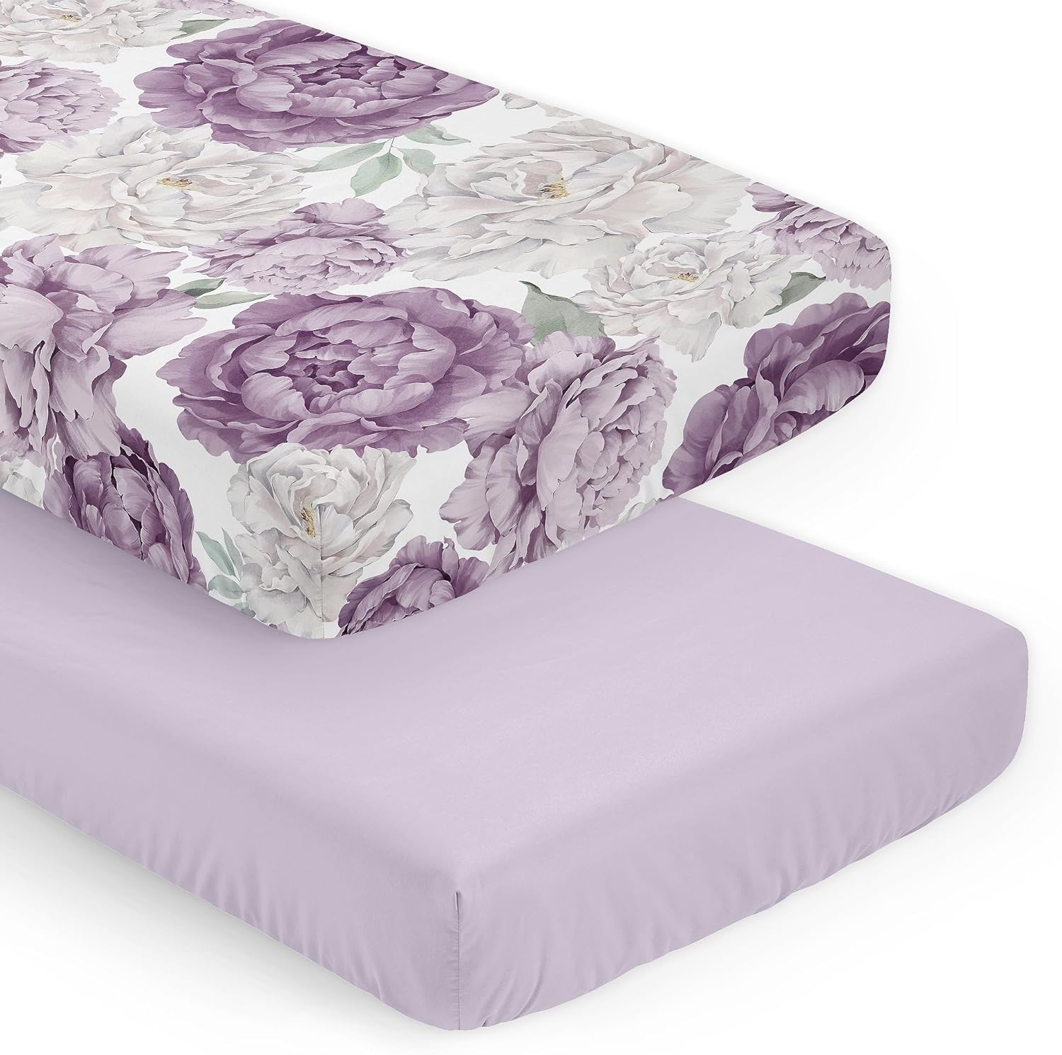 Sweet Jojo Designs Boho Crib Sheet Set 2 Pack Purple