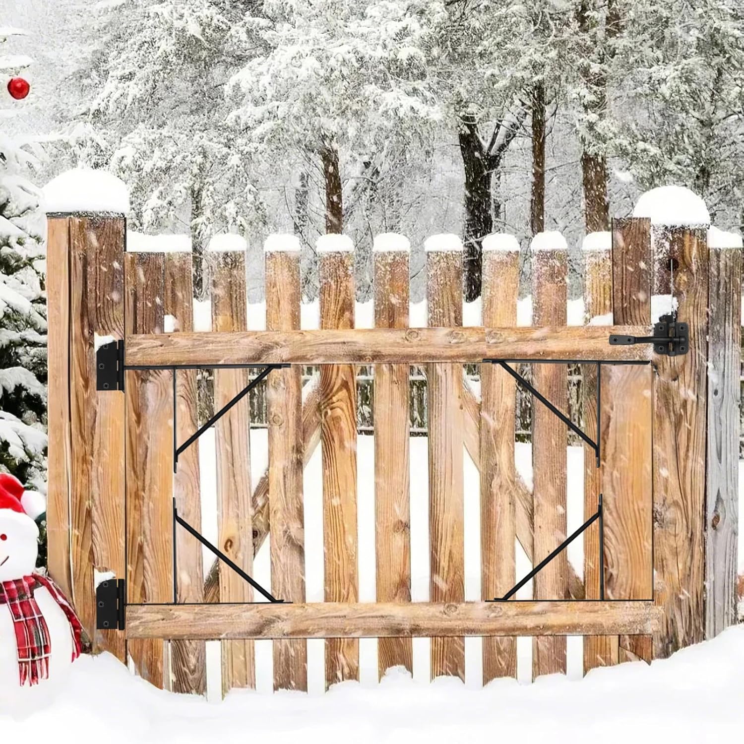 VEVOR Gate Corner Brace Bracket 2 Sets Black