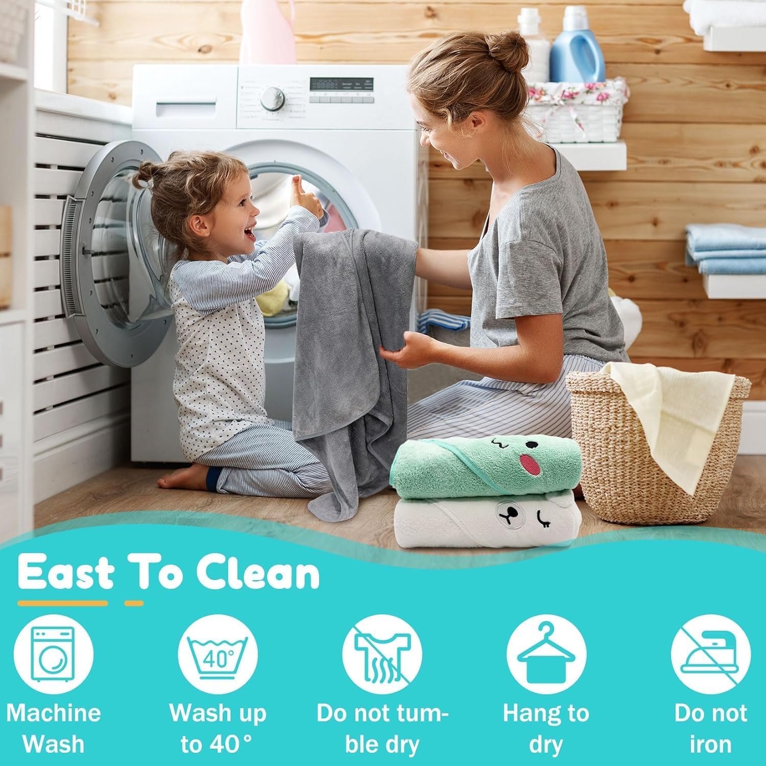 Febvao Baby Hooded Towels 31x31in Super Soft