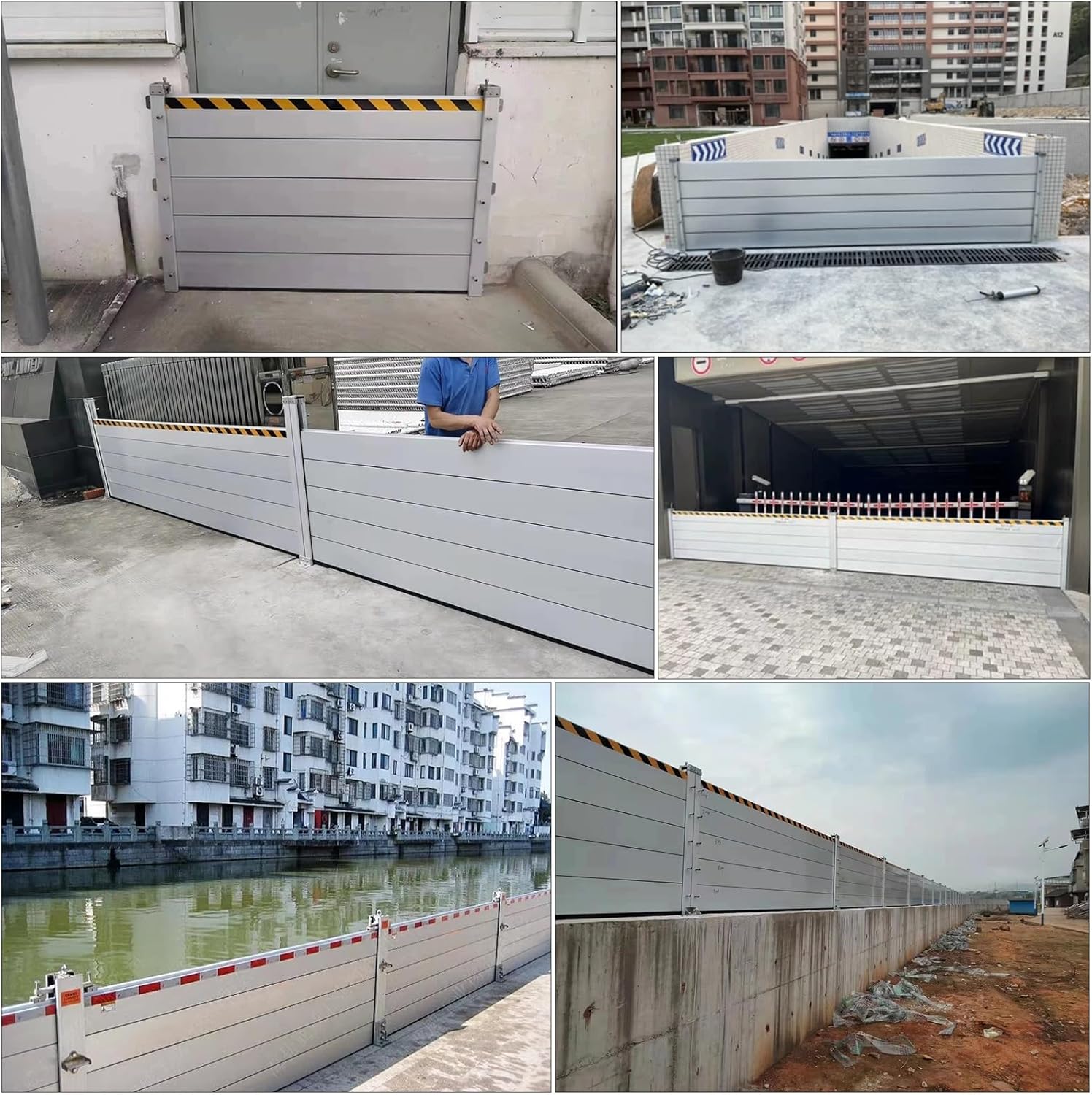 High Flood Control Baffle 100cm Aluminum Barrier with Detachable Design