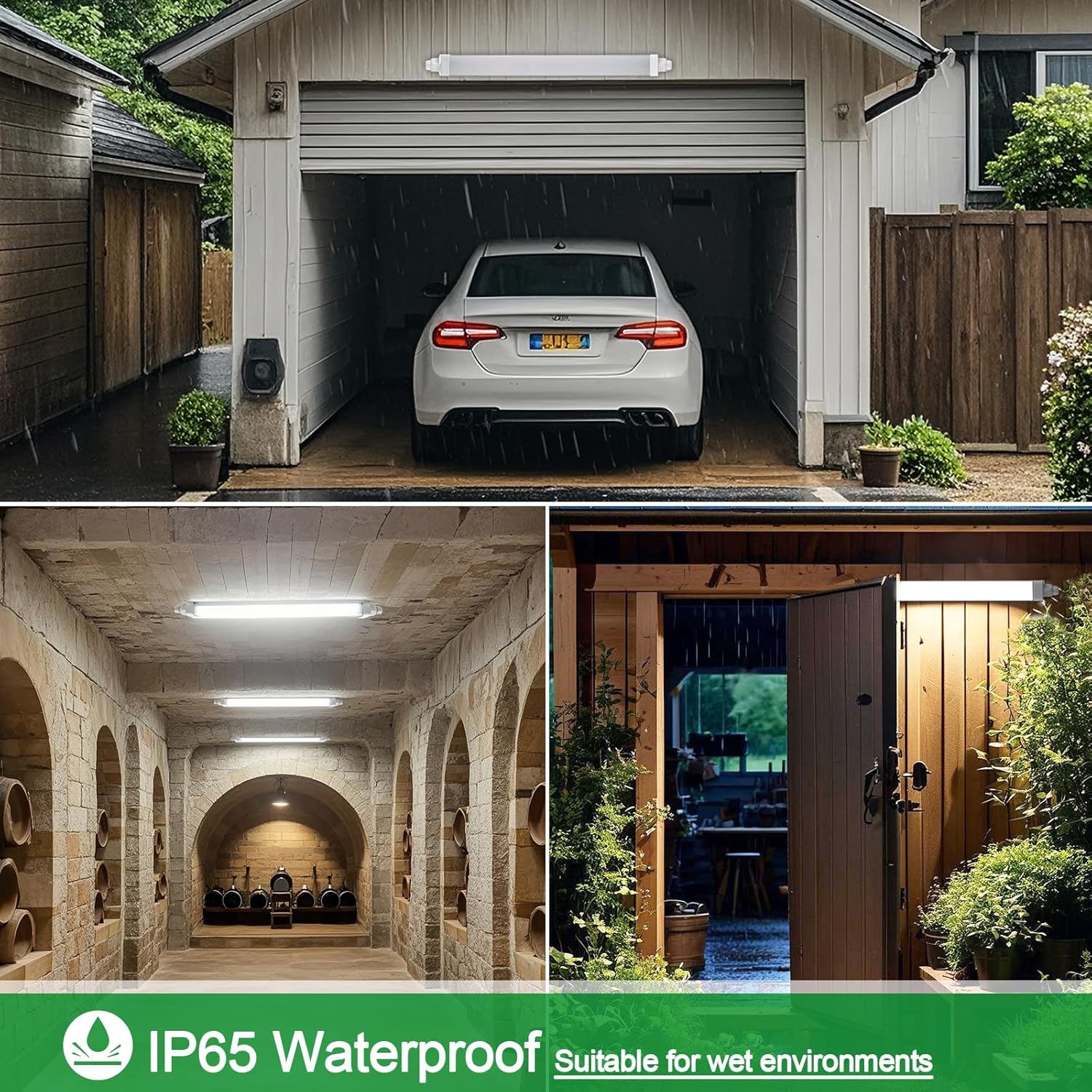 Tonffi 4FT Plug-in LED Ceiling Light - 5000K Cool White