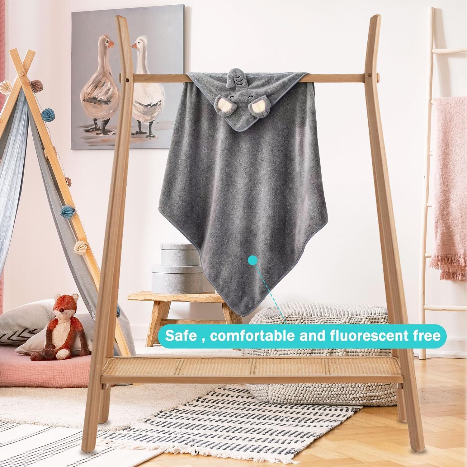 Febvao Baby Hooded Towels 31x31in Super Soft