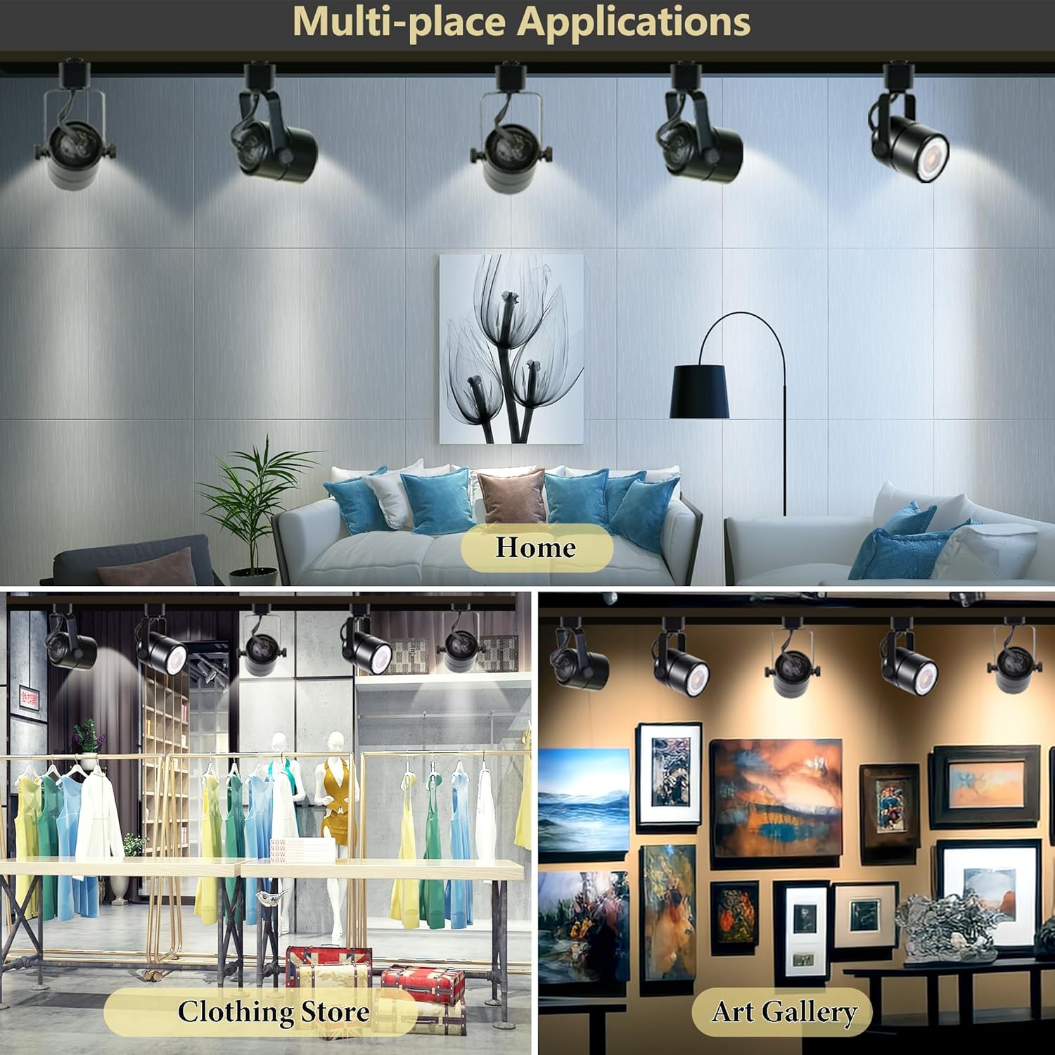 Yuemegou 10W Dimmable LED Track Light Heads 3CCT GU10