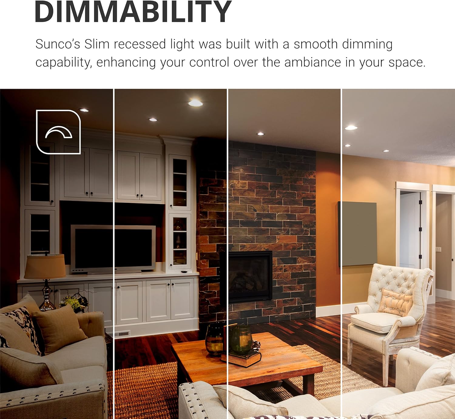 Sunco Lighting 6 Pack Recessed LED Gimbal 6 Inch 12W