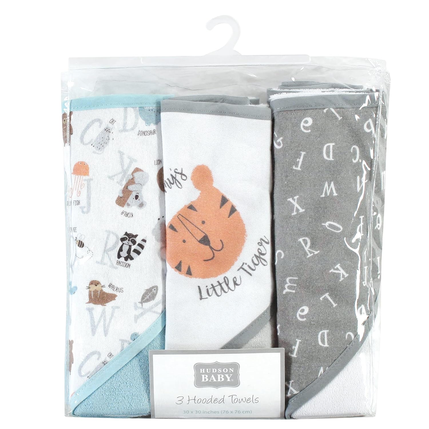 Hudson Baby Unisex Hooded Towels Alphabet One Size