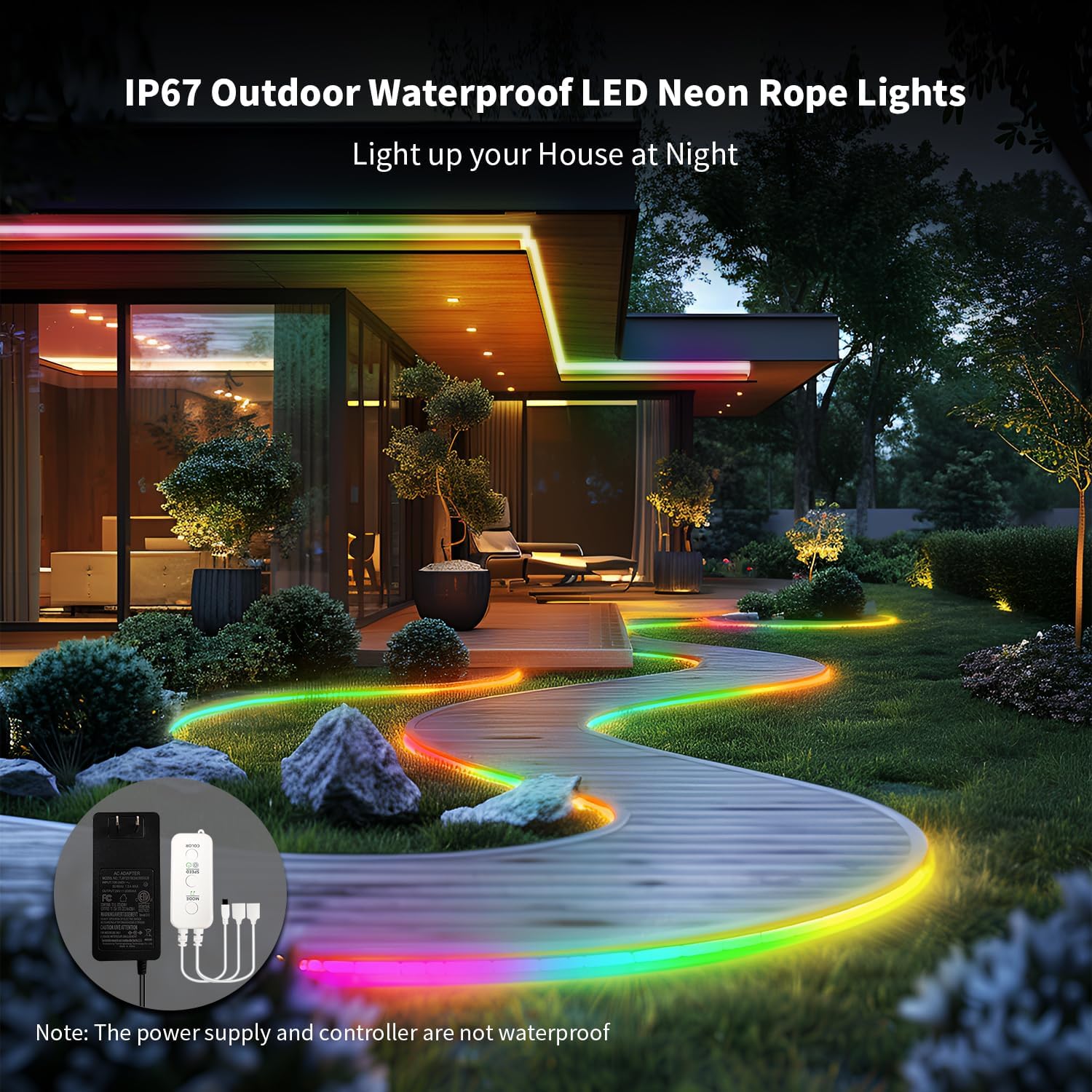 BUNACET 52FT RGBIC LED Strip Light with Remote APP Control