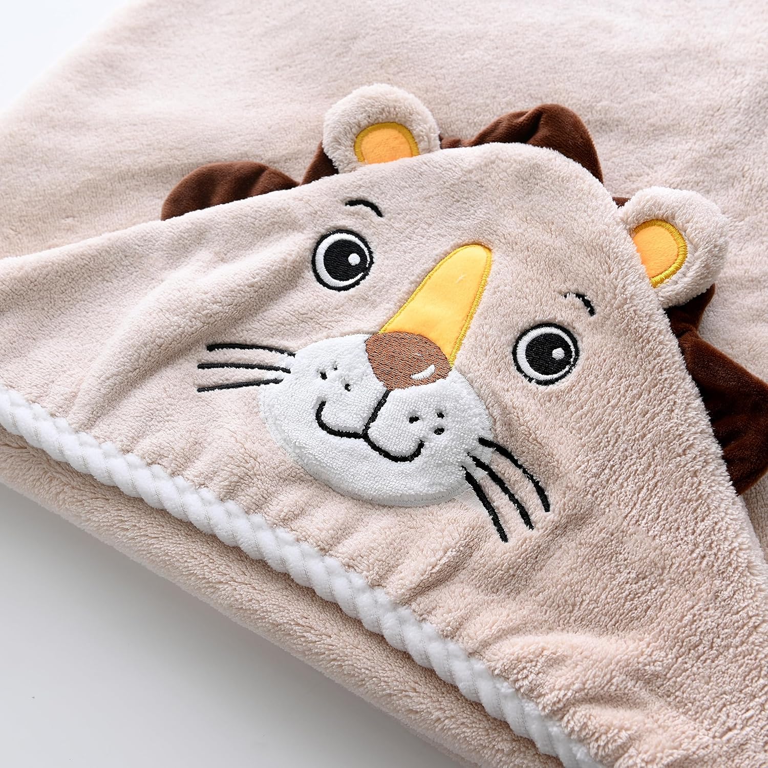 Jay Ava Plush Brown Lion Hooded Towel 315x315