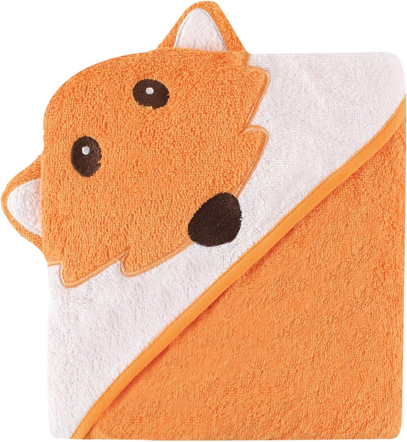 Luvable Friends Baby Cotton Animal Face Hooded Towel Fox One Size