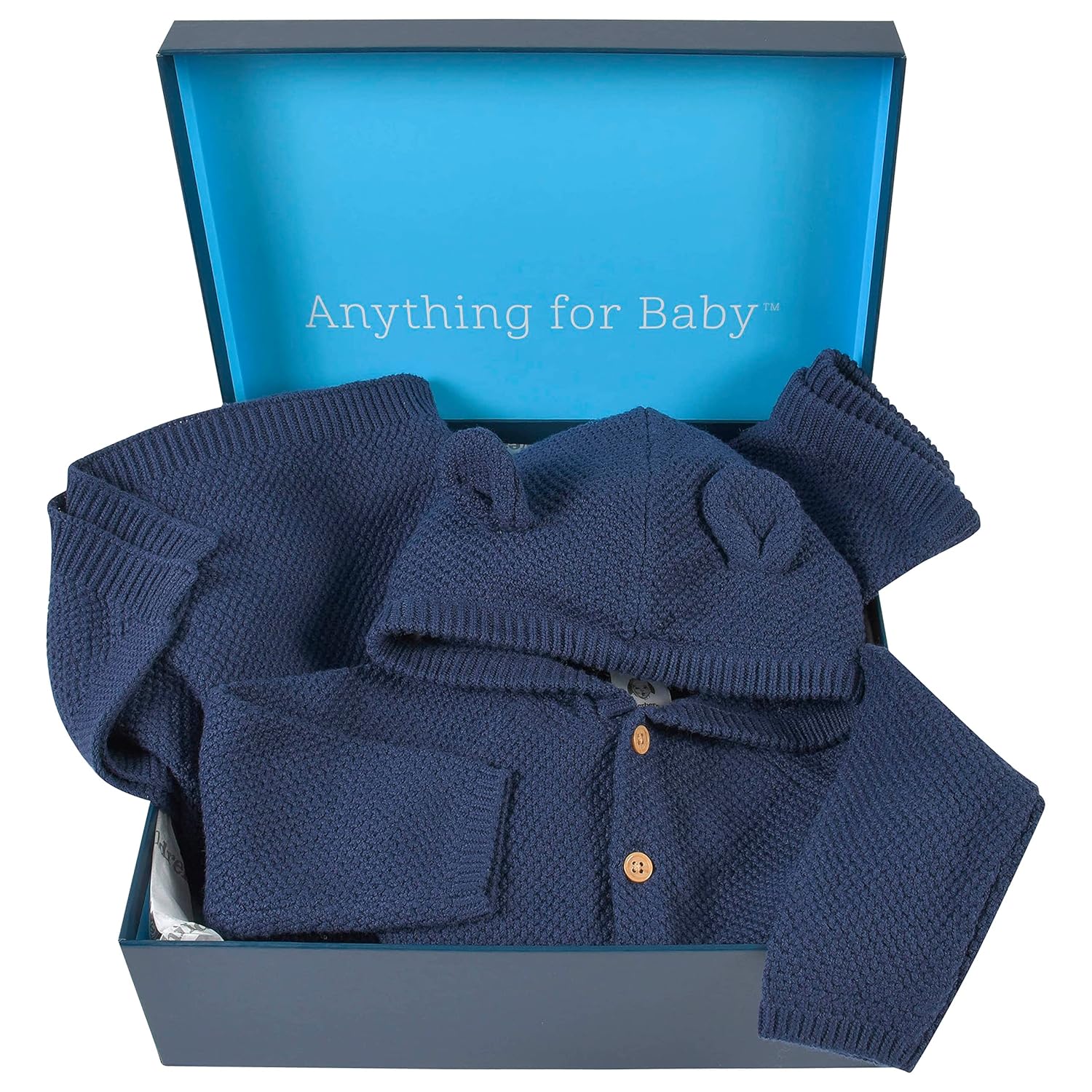 Gerber Navy Newborn 3-Piece Knit Gift Set 1
