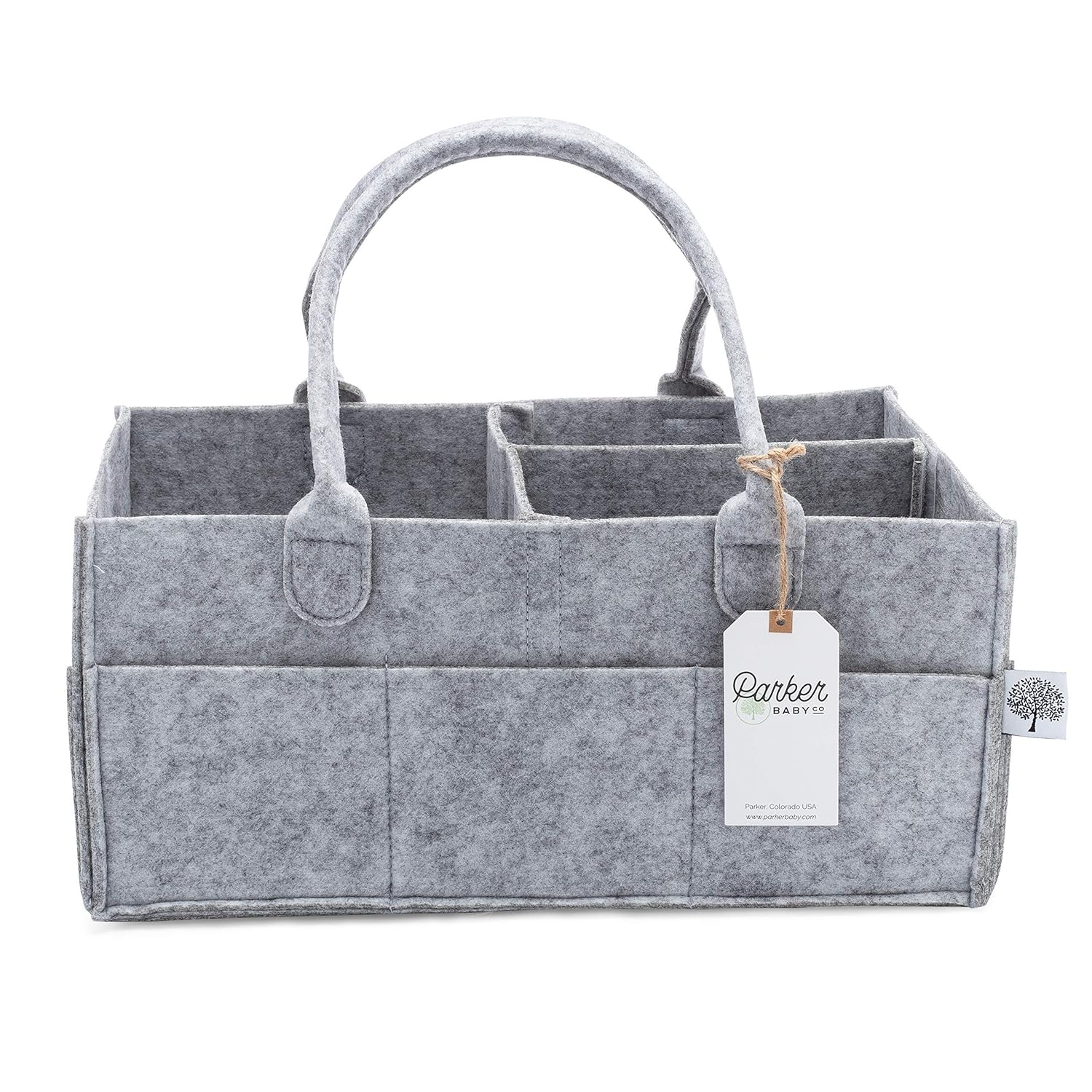 Parker Baby Co Diaper Caddy - Gray Large