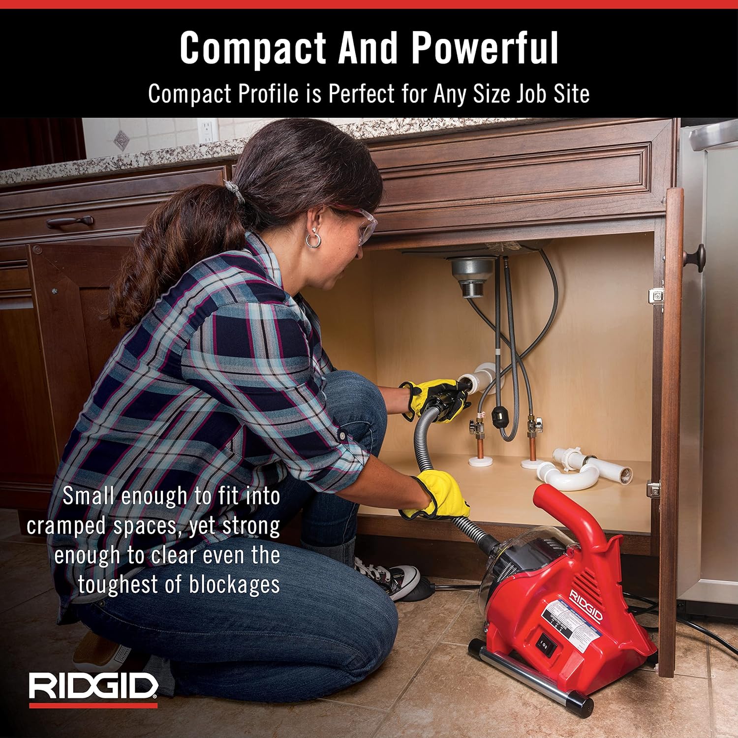 RIDGID PowerClear Drain Cleaner Kit with T-240 Tool Set