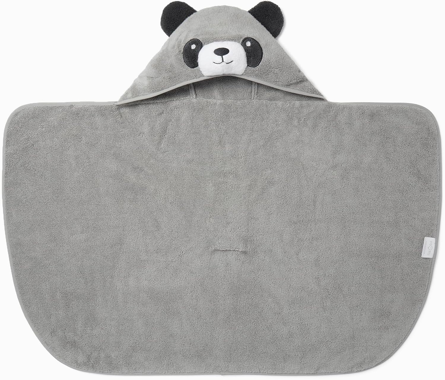 MORI Hooded Panda Bath Towel for Kids - Unisex Grey