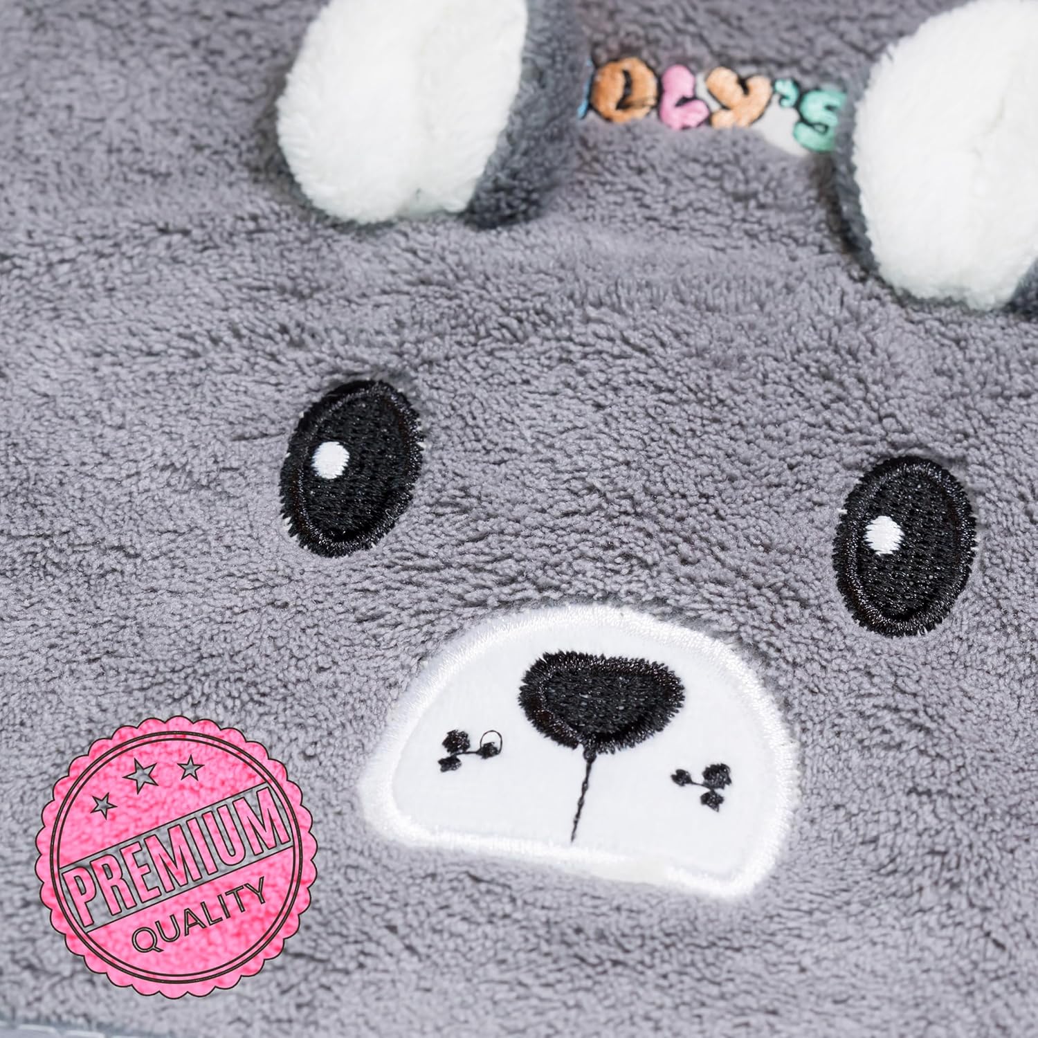 Iolys Hooded Baby Bath Towel 41x41 Large Grey