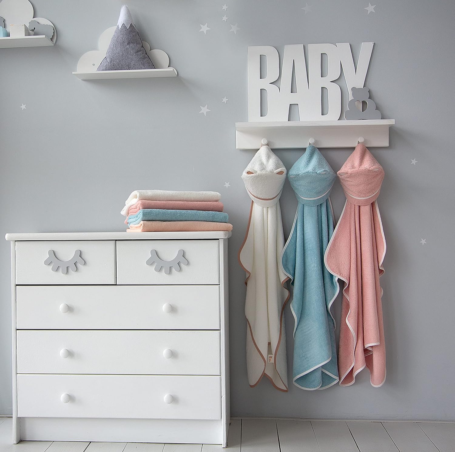 Warm Cuddles Premium Bamboo Hooded Baby Towel - White