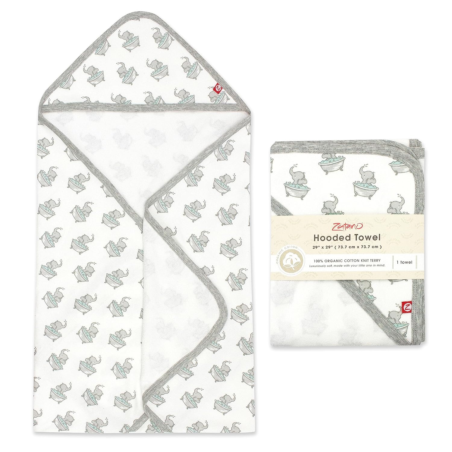 Zutano Organic Hooded Baby Towel Set