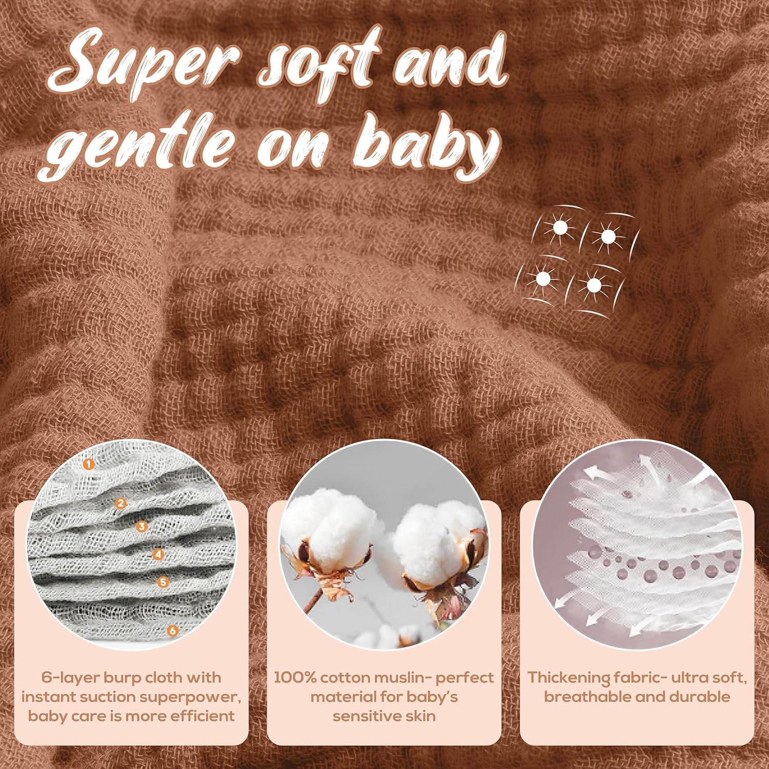 LILY O LAUREL Muslin Baby Towel Pack of 2