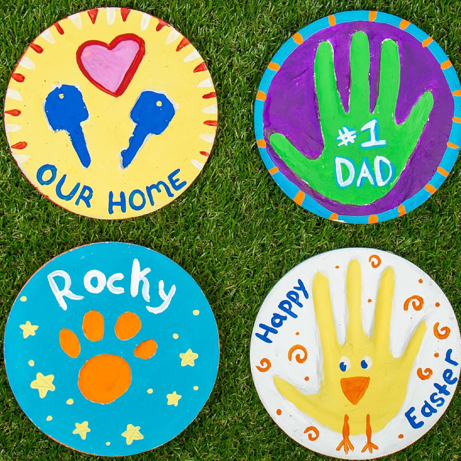 Creative Roots Handprint Stone Kit with Paints and Mold 1