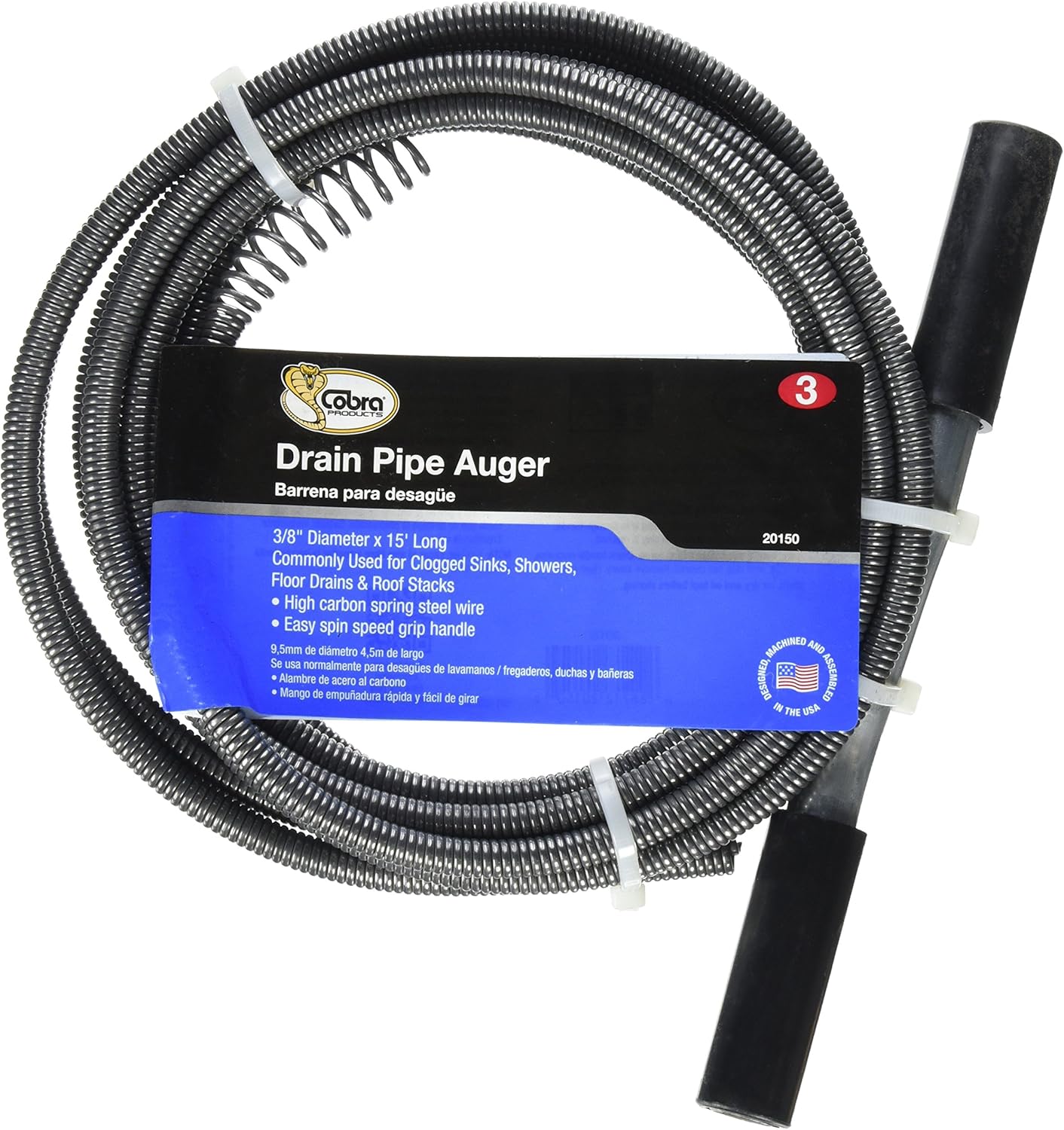 Cobra 38x15 Wire Drain Auger - 20150