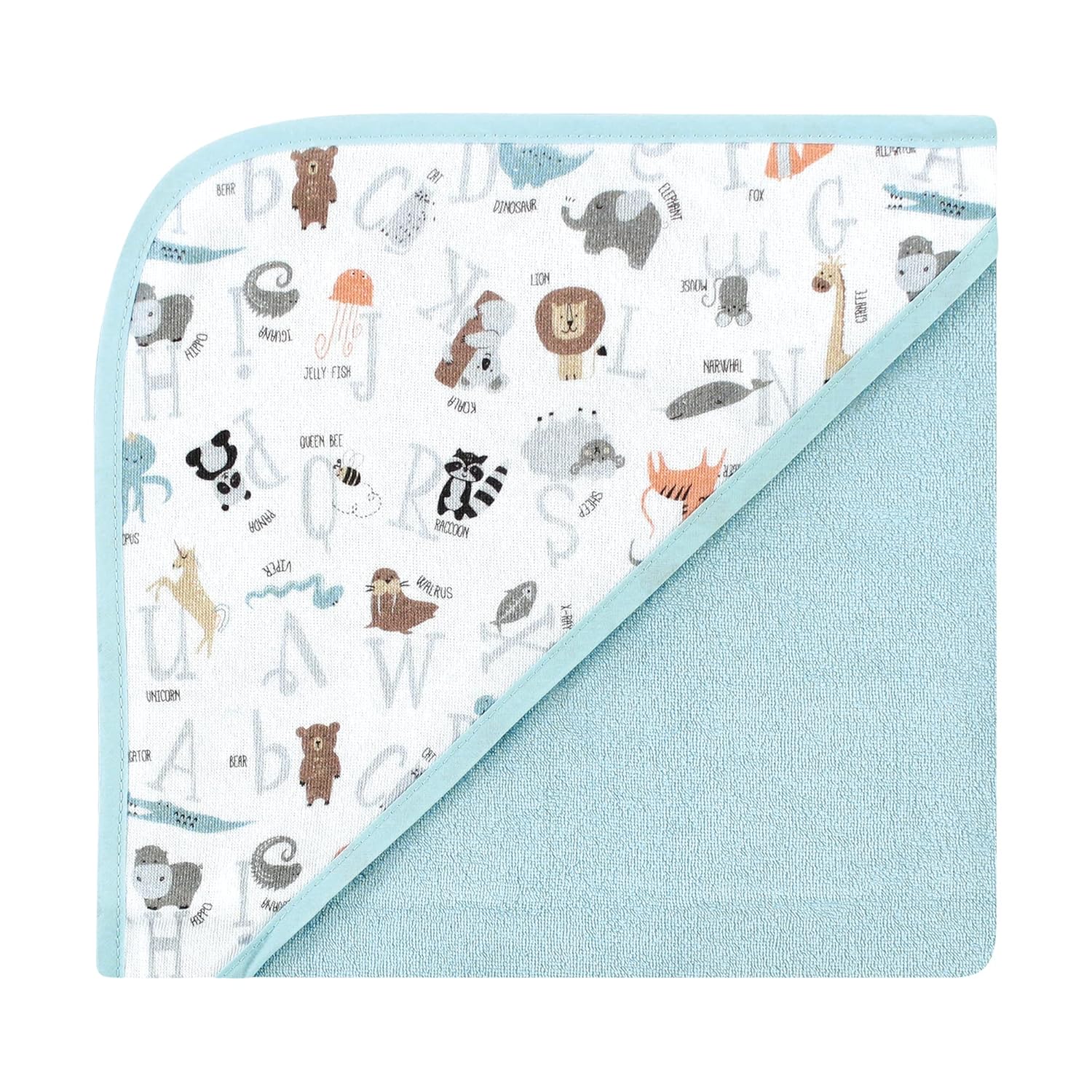 Hudson Baby Unisex Hooded Towels Alphabet One Size