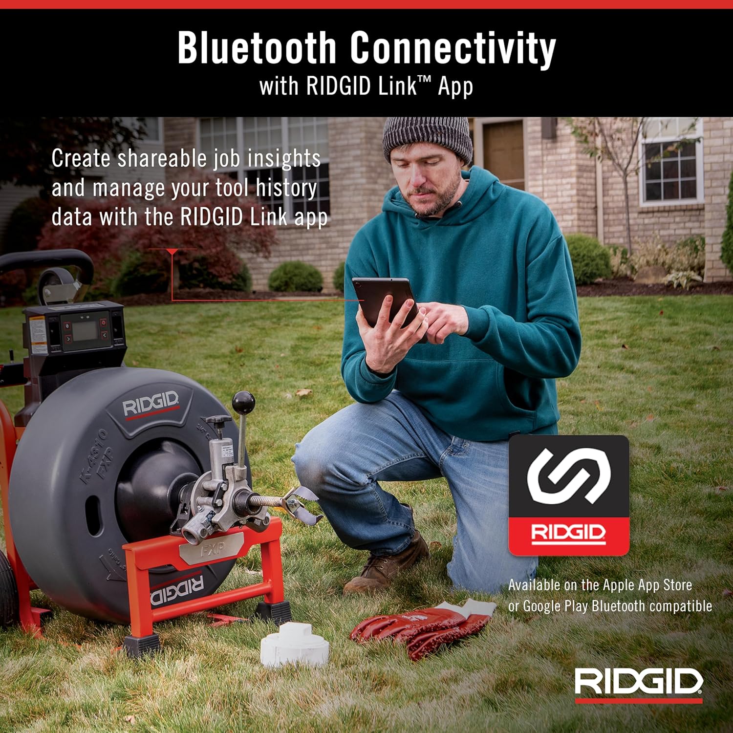 RIDGID K-4310 Drum Machine with AUTOFEED and Cable Counter