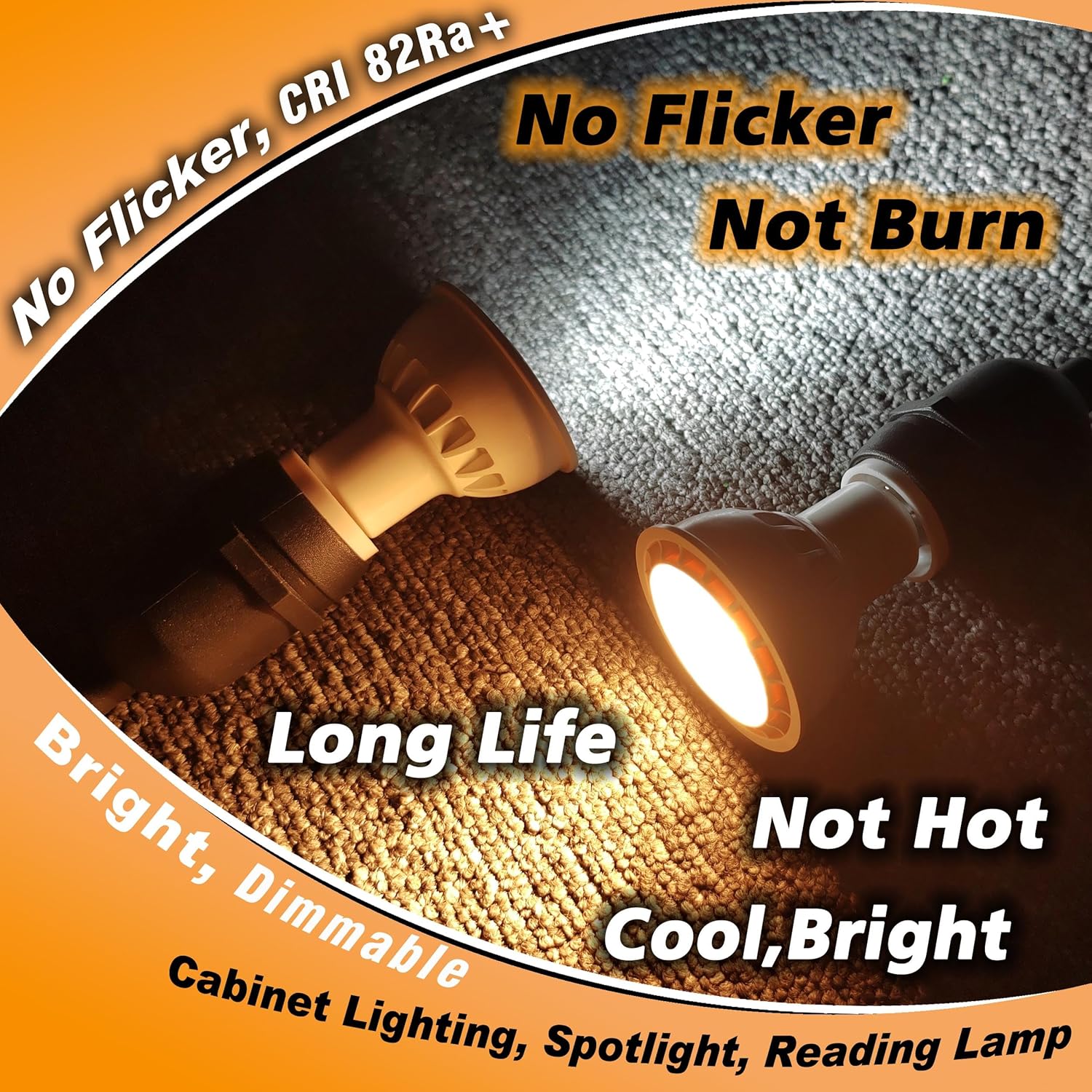 Heifymi Dimmable E17 LED Bulb 6W 3 Pack Warm White 2700K