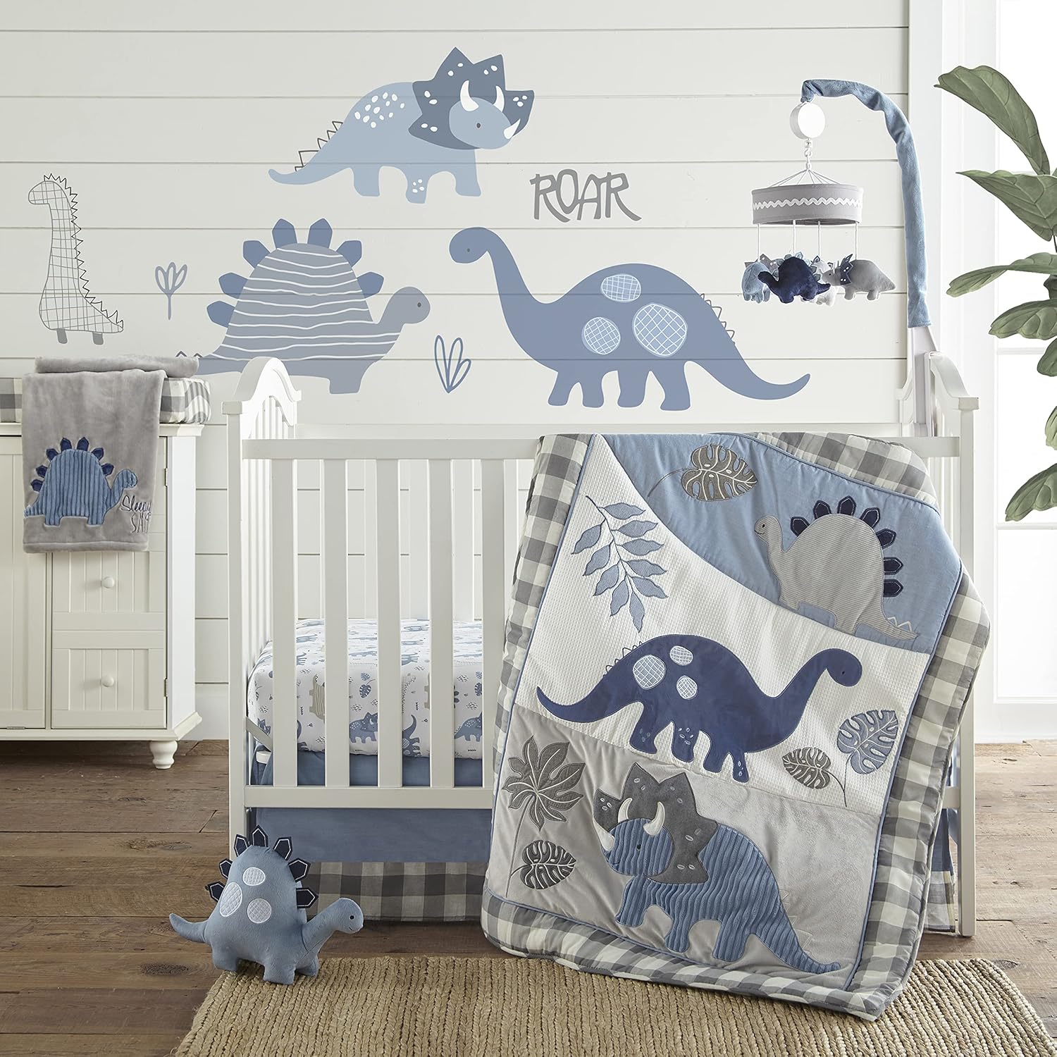 Levtex Baby Kipton Crib Sheet - Blue Grey White
