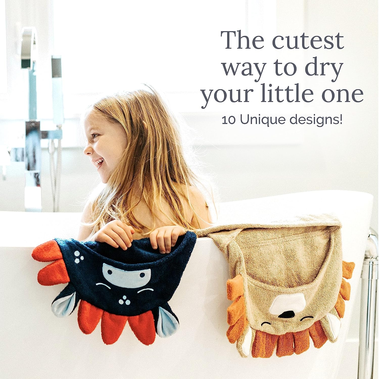 Natemia Premium Hooded Baby Towel with Hippo Design