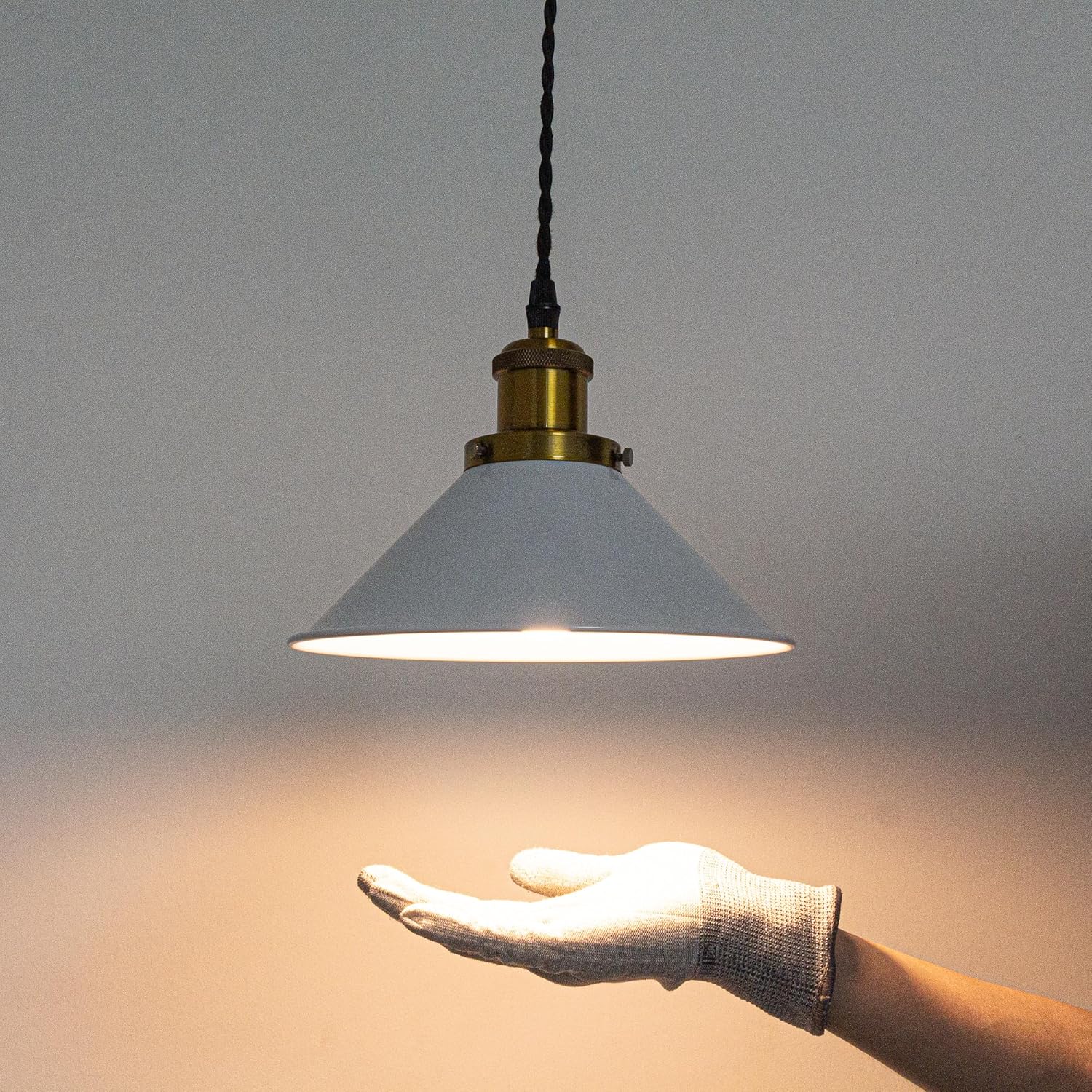 Adjustable Height Halo Track Pendant Light with E26 Socket