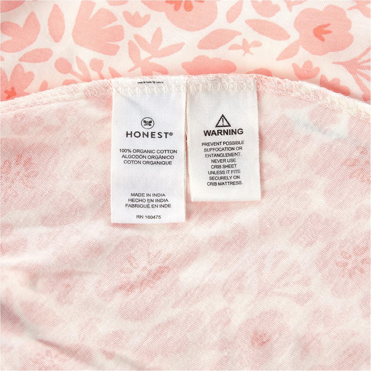 HonestBaby Organic Cotton Crib Sheet Set One Size Sketchy Stripe