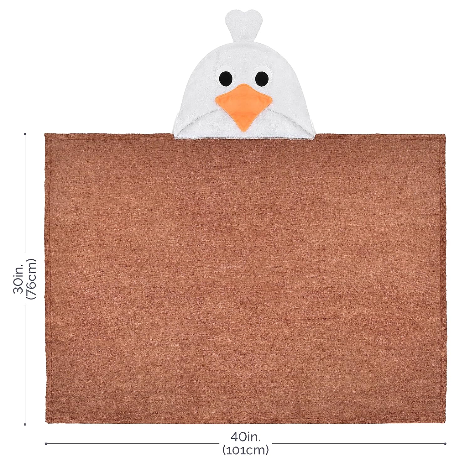 Natemia Premium Hooded Baby Towel - Brown Eagle