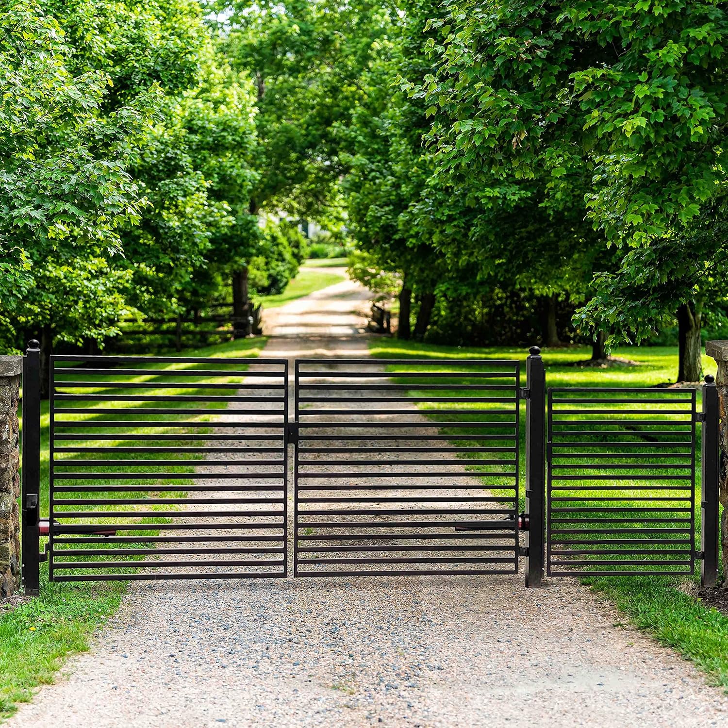 ALEKO 12 Ft Dual Swing Driveway Gate Set