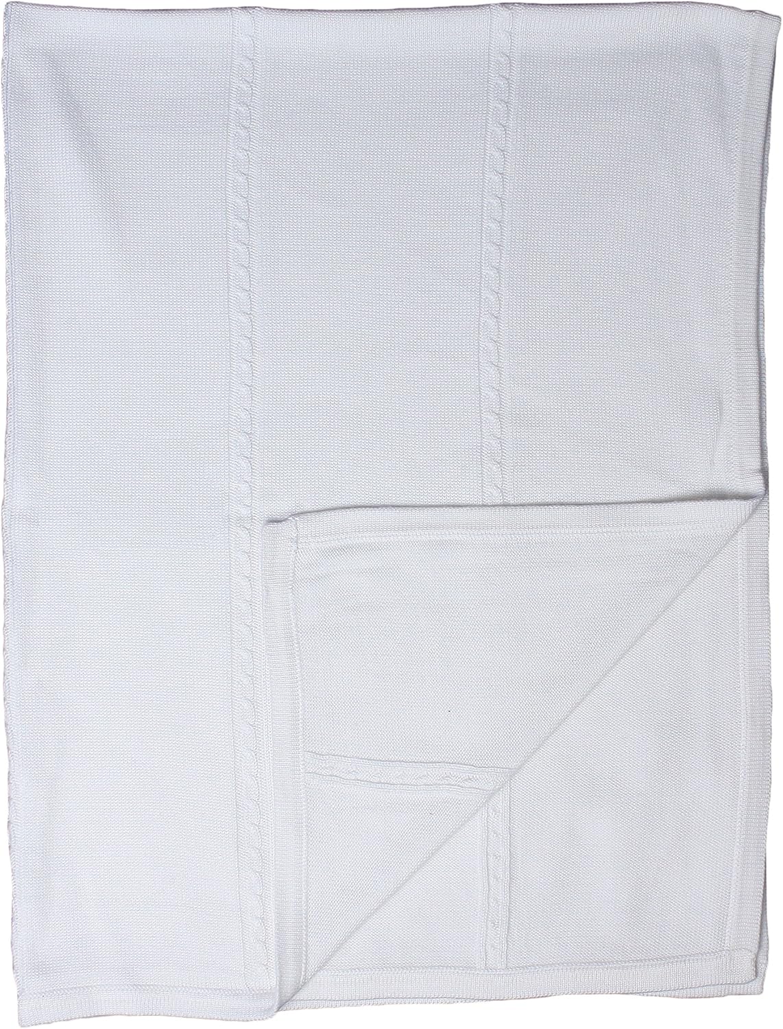 Baby Fancy Christening Cable Knit Blanket 39 x 29 in